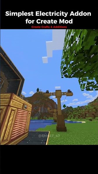 Simplest Electricity Addon in Minecraft Create Mod #minecraft #shorts