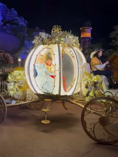 Cinderella and Prince Charming in a Horse Drawn Carriage