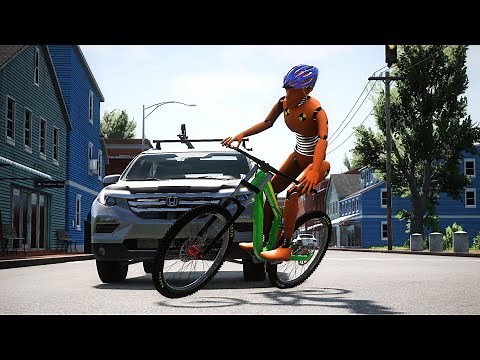 Realistic Motorbike and Bicycle Crashes - BeamNG Drive