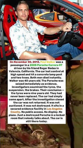 The Porsche Paul Walker Died In Is Still Locked In A California Evidence Vault