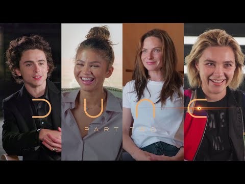 DUNE PART TWO interviews Timothée Chalamet, Zendaya, Rebecca Ferguson, Florence Pugh, Austin Butler