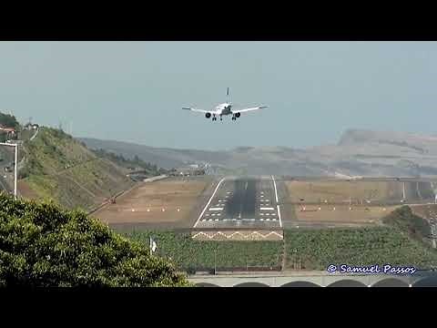 HORRIBLE CROSSWIND LANDING TOUCHDOWN in Madeira