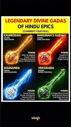 Top 4 Divine Gadas of Hindu Mythology