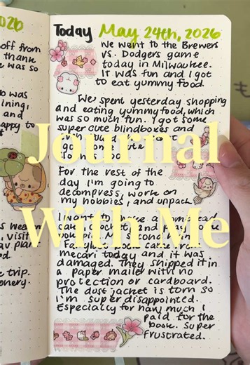 A little spring and summer themed journal spread today. It’s been so warm and sunny. Journaling outside is so soothing #journaling #journalwithme #journaltok
