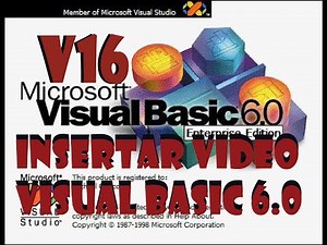 Como insertar un vídeo en Visual Basic 6.0.