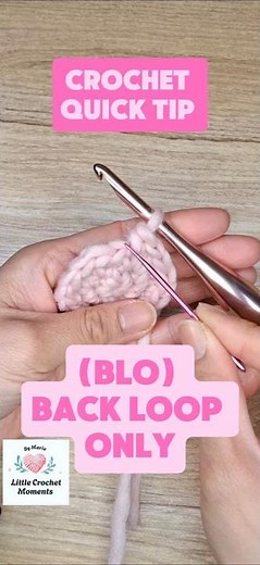 Crochet Back Loop Only Tutorial for Beginners! #crochet #crochetshorts #crochetforbeginners