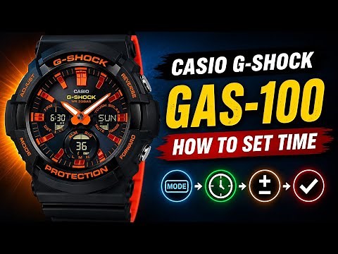 How to set time on Casio G-Shock GAS-100 (5445).