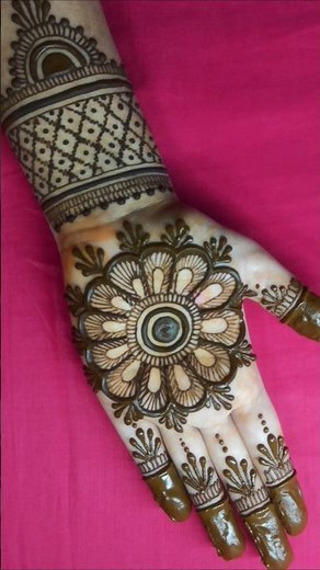 Easy simple front hand mehndi design #easymehndidesign #simplemehndidesign