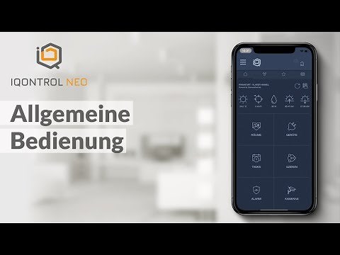 IQONTROL NEO: Allgemeine Bedienung