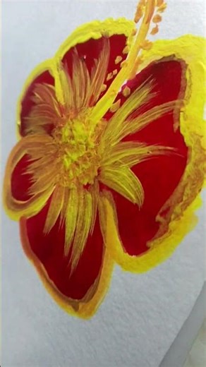 Yellow colour flower drawing # painting 🖌️
