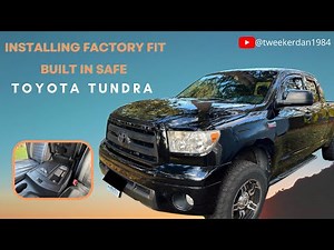 Installing Safe in Toyota Tundra center console (safe lock box Factory Fitment)
