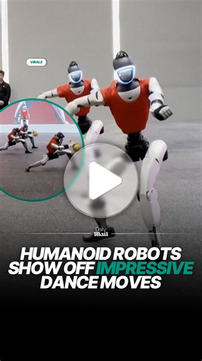 Humanoid robots show off impressive dance moves 👏🤖 #robots #humanoid #china #fblifestyle | Daily Mail Video