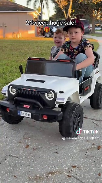This 24v jeep is my kids favorite! #jeeplife #giftideas #giftsforkids #merrygiftlist #tiktokshopcreatorpicks
