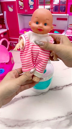 Doll Toilet Playset, Relaxing Toys Unboxing & ASMR #shorts