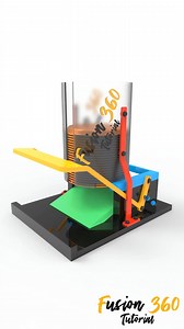 Lid Dispenser #engineering #mechanism #mechanical #solidworks #fusion360 #cad #3#.mp4 | Breno Cruz