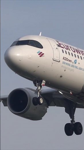 Plane Spotting Eurowings A320-251N Landing at London Heathrow (LHR) from Düsseldorf