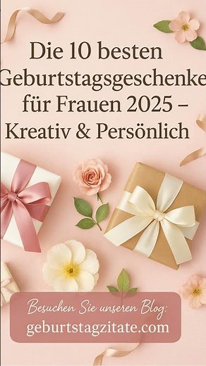 Die 10 besten Geburtstagsgeschenke für Frauen 2025 – Kreativ Persönlich