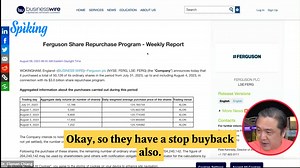 #80  Ferguson Share Repurchase Program Weekly Report Insights! ...