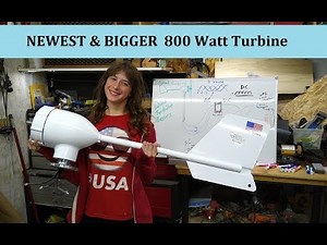 800 Watt 12/24 volt Small Wind turbine by B & C Wind, Newest Model, Huge Parts List below