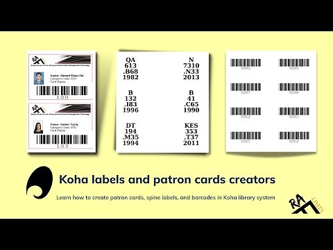Koha labels and patron cards