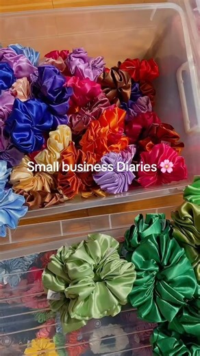 Small business diaries #sewing #smallbusiness #scrunchies