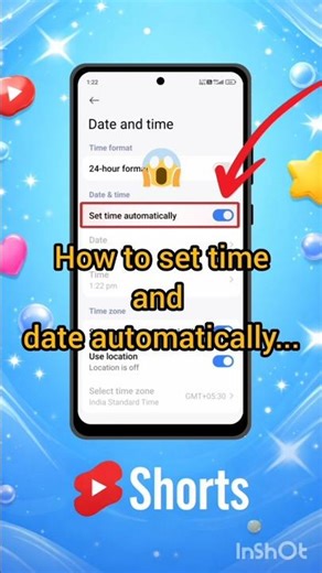 How to set time and date automatically📱❣️