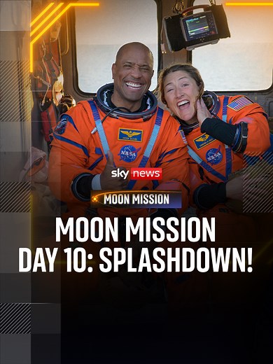 After travelling further from Earth than any human before, the crew of Artemis II have safely made it back following their historic moon mission. Sky's science and technology editor Tom Clarke reports. #Moon #Astronauts #Space #NASA #ArtemisII