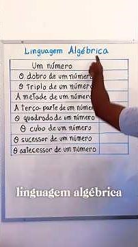 Entenda de uma vez por todas a Linguagem Algébrica!