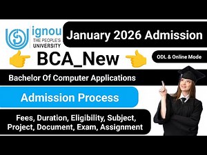 IGNOU BCA Admission 2026 January Session | IGNOU Admission Process| IGNOU Bca Admission Form Fill Up