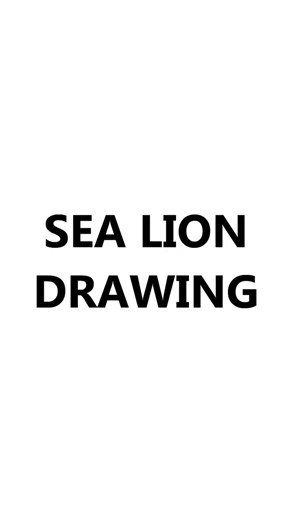 Sea Lion drawing easy - How to draw sea lion outline drawing for kids - #shorts #sealion #drawing