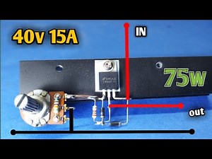 simple 15A adjustable voltage regulator circuit 0-40v using LM338