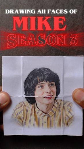 Drawing All FACES of Mike from strangers things 😱❤️ #strangerthings #art #mikewheeler