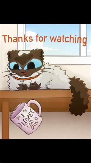 Funny cat animation, Misha pushing things off the table