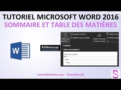16. Comment faire une table des matières et un sommaire dans Word | Ex. rapport de stage