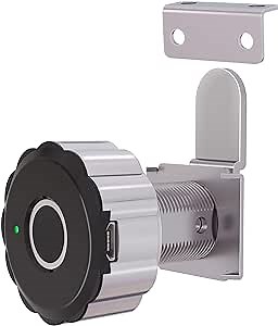 Electronic Cabinet Lock, Fingerprint Cabinet Lock with USB Emergency Power Interface, Keyless Cabinet Lock is Included for Home or Office Furniture