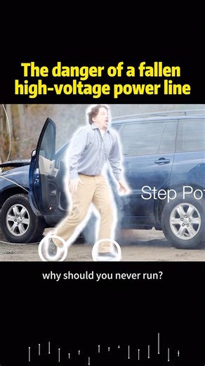 The danger of a fallen high-voltage power line #knowledge #science