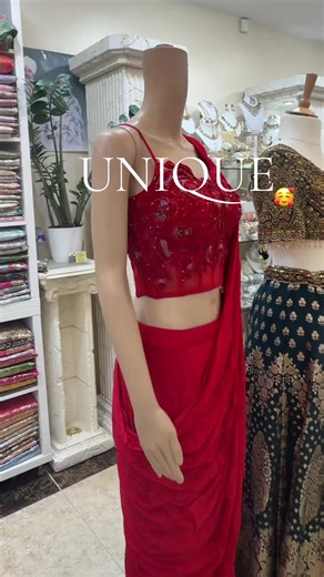 Red drape saree #lengha #indian #bradforddesi #leeds #BridalLehenga
