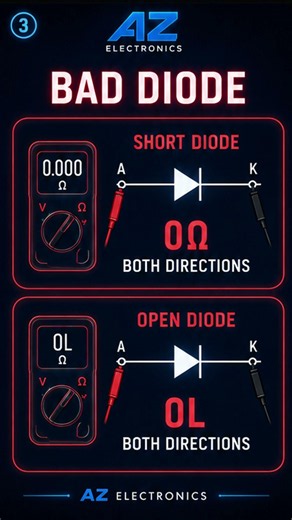 Diode Testing with DMM | Check Any Diode in Seconds! 🔧⚡