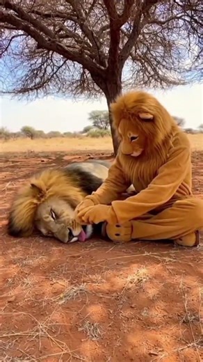 Man in Lion Mask Pranks Sleeping Lion with Lemon 😂🦁🍋