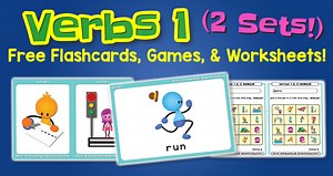 Verbs 1 Flashcards, Games, and Worksheets