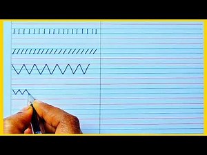 Class 1 & 2 Print Handwriting Basic Strokes for Beginners | Four-Line Notebook | Line Awareness #art