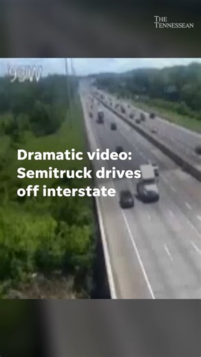 10K views · 61 reactions | A semi-truck took a plunge off Interstate 24 in Antioch into a creek below the roadway in a dramatic crash that was caught on video. | Tennessean | Facebook