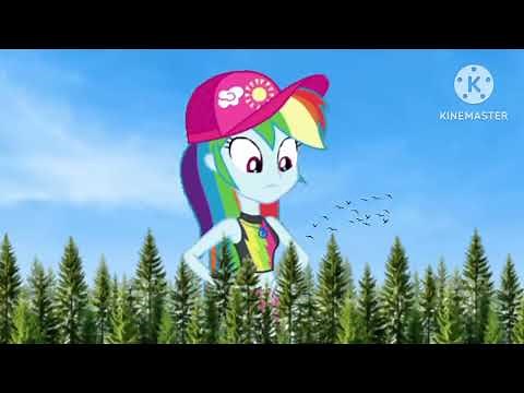 Giant Rainbow Dash walking through the forest [REMAKE]