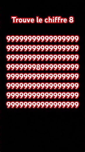 Trouve le chiffre 8