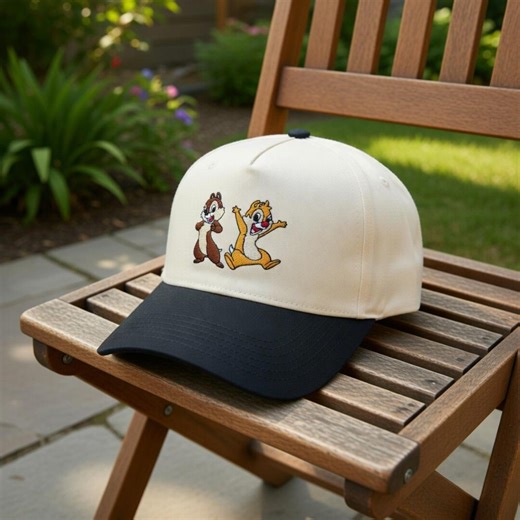 Disney Chip and Dale Hat, Cute Cartoon Embroidered Cap, Two-tone Trucker Style Baseball Hat for Fans - Etsy UK