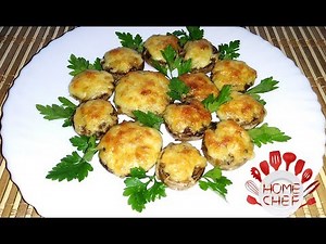 BAKED STUFFED CHAMPIGNON CAPS - EASY MUSHROOMS RECIPE
