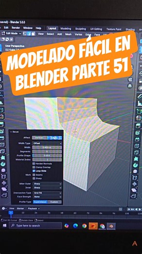 invertir bevel! modelado fácil en Blender parte 51