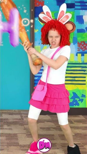 Rainbow Letters and Bunny Magic ABCD 🌈 #kidseducation #shorts