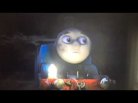 Thomas falls down into a cavern