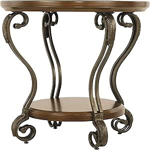 Signature Design by Ashley - Nestor Traditional End Table, Medium Brown